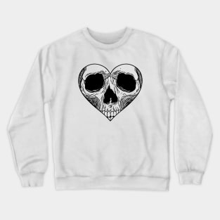 Heart Skull Crewneck Sweatshirt